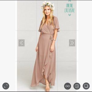 Show Me Your Mumu Sophia Wrap Dress in Dune
